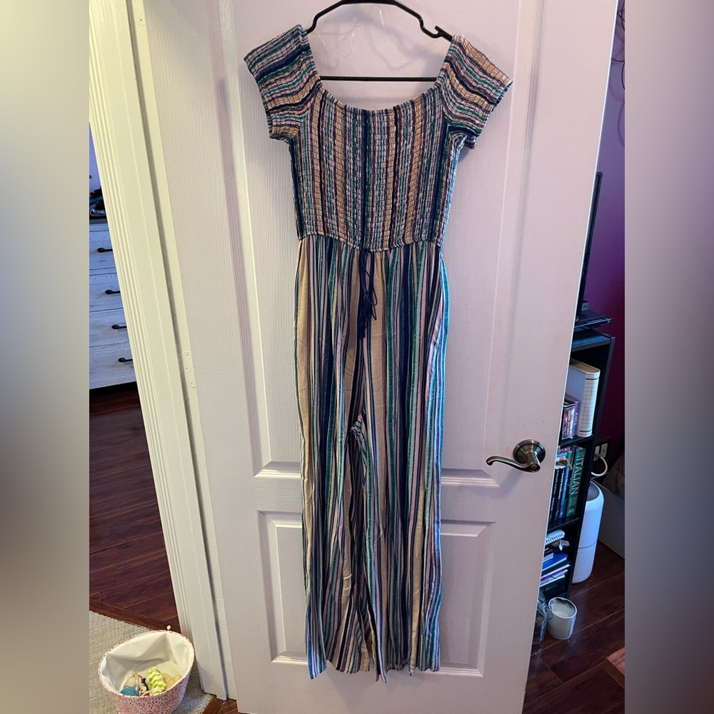 Multi-colored Striped Romper